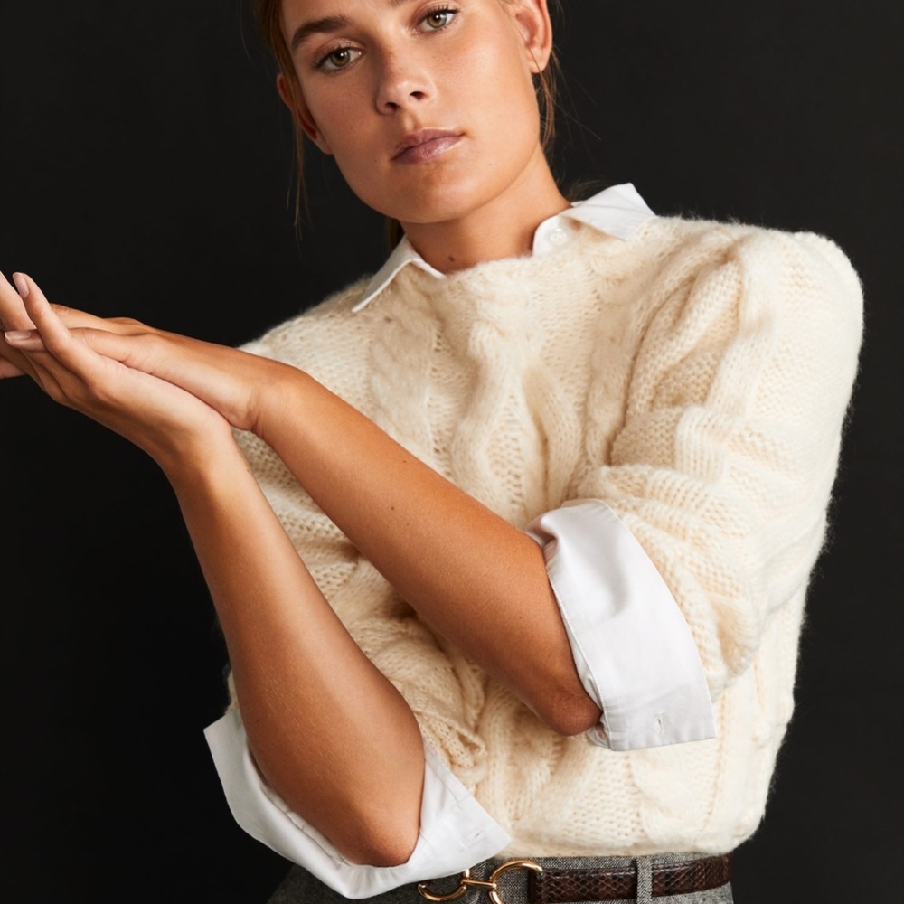 MANGO Knit Braided Sweater | US S - Picture 4 of 6